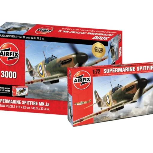 Airfix Supermarine Spitfire 3000 Piece Jigsaw Puzzle + 1:72 Scale Airfix Spitfire Model.