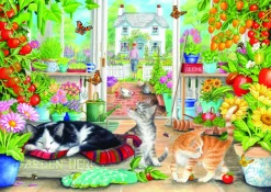 Green House Cats 1000 Piece Puzzle
