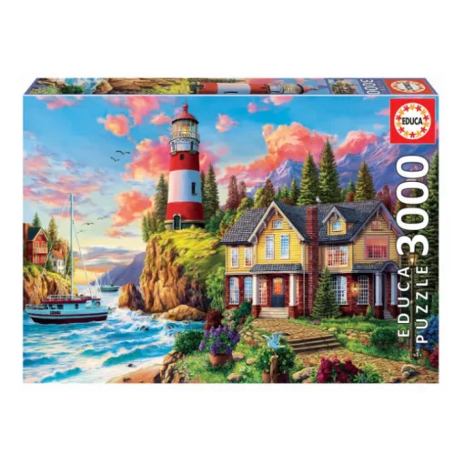 Lighthouse-and-Cottage-3000piece-Jigsaw-Puzzle