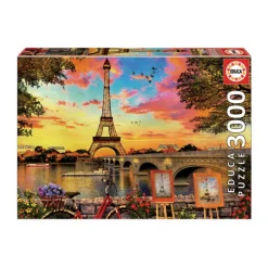3000 Piece Jigsaw Puzzle Of Paris In the Sunset.