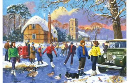 Skating By The Church-1000 piece Puzzle By Kevin Walsh